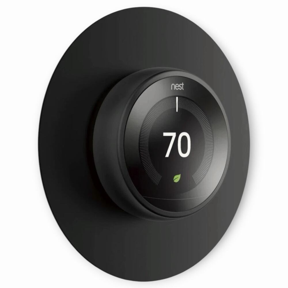 Elago Aluminum Wall Plate Cover for Google Nest Thermostat - Black